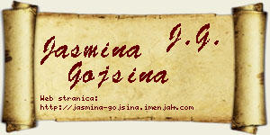 Jasmina Gojšina vizit kartica